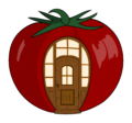 Tomato house illustration